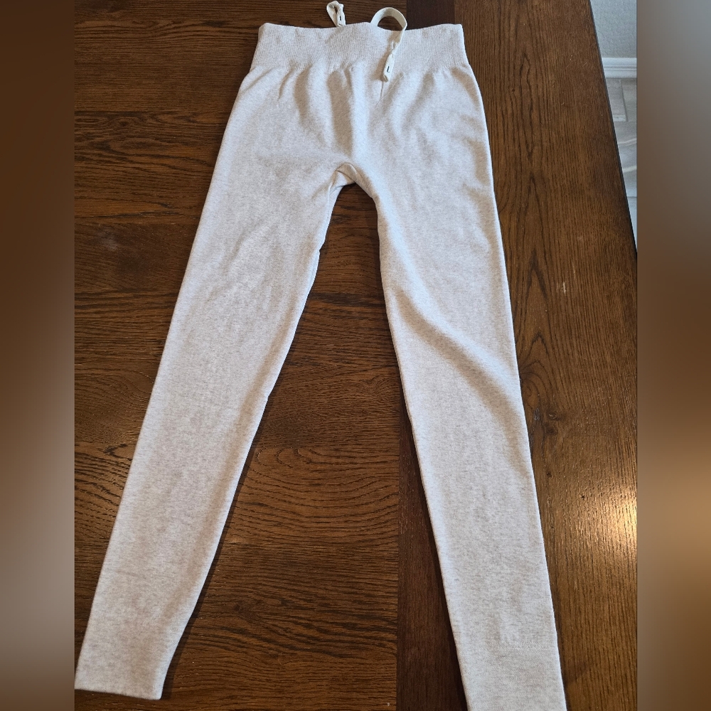 free people for movement beige sweatpant leggings - Picture 2 of 4